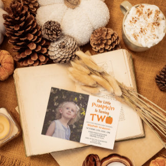 Little Pumpkin 2. Geburtstag Einladung