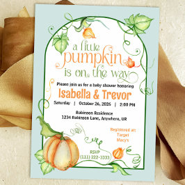 Little Pumpkin Autumn Baby Shower Gender Neutral Einladung