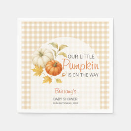 Little Pumpkin Autumn Baby Shower Serviette