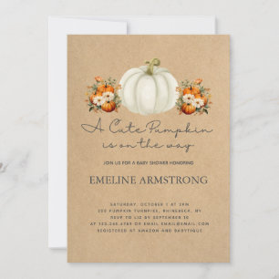 Little Pumpkin Autumn Country Fall Baby Shower Einladung