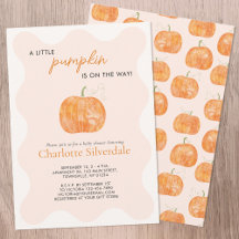 Little Pumpkin Autumn Herbst Babydusche