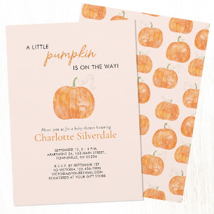 Little Pumpkin Autumn Herbst Babydusche Einladung