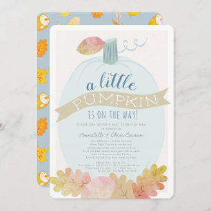 Little Pumpkin Baby Blue Baby Dusche von Mail Einladung