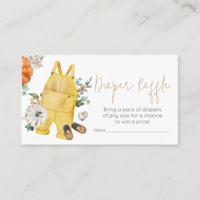 Little Pumpkin Baby Clothes Windel Begleitkarte (Vorderseite)