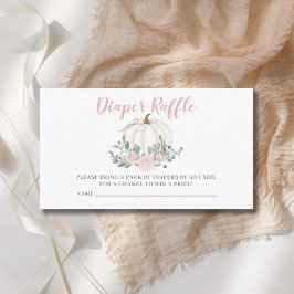 Little Pumpkin Baby Diaper Raffle Ticket Begleitkarte