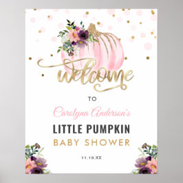 Little Pumpkin Baby Dusche Begrüßungszeichen - 16x Poster