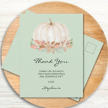 Little Pumpkin Baby Dusche Danke