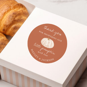 Little Pumpkin Baby Dusche Danke Runder Aufkleber