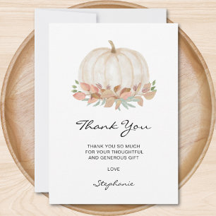 Little Pumpkin Baby Dusche Dankeskarte