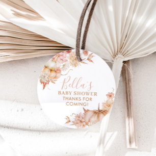 Little Pumpkin Baby Dusche Fall Pink Floral Gefall Geschenkanhänger