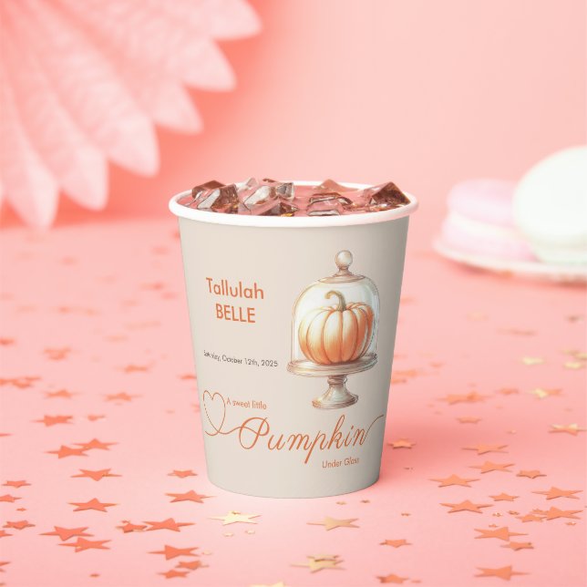 Little Pumpkin Baby Dusche - Herbstschick Pappbecher (Insitu)