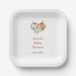 Little Pumpkin Baby Dusche Pappteller