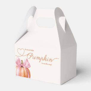 Little Pumpkin Baby Dusche - Pink Bow Fall Geschenkschachtel