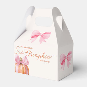 Little Pumpkin Baby Dusche - Pink Bow Fall Geschenkschachtel