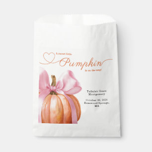 Little Pumpkin Baby Dusche - Pink Bow Fall Geschenktütchen