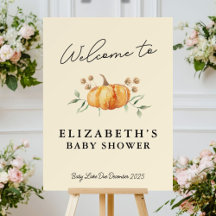 Little Pumpkin Baby Dusche Printable Begrüßungszei