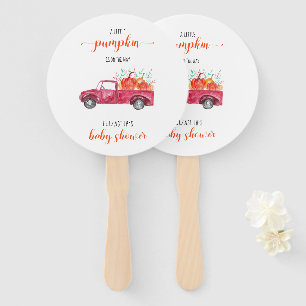 Little Pumpkin Baby Dusche Red Truck Herbst Herbst Fächer