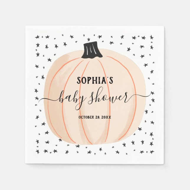 Little Pumpkin Baby Dusche Serviette (Vorderseite)