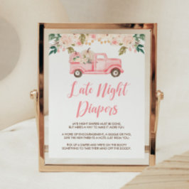 Little Pumpkin Baby Dusche Spate Night Diapers sig Poster