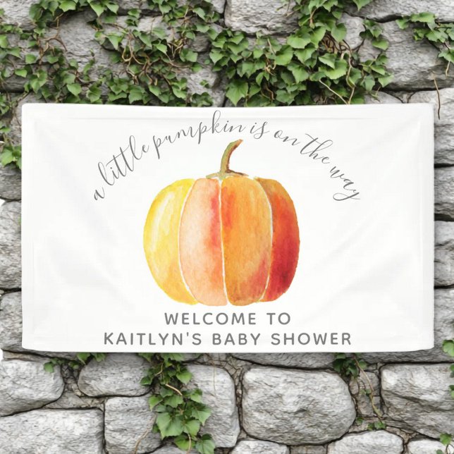 Little Pumpkin Baby Dusche Willkommen Banner (Von Creator hochgeladen)