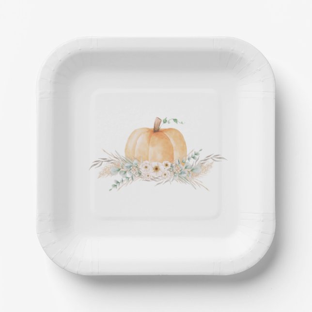 Little Pumpkin Baby Duschpapier Teller (Vorderseite)