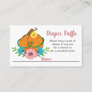 Little Pumpkin Baby Duwer Diaper Raffle Begleitkarte
