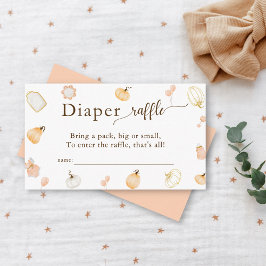 Little Pumpkin Baby Duwer Diaper Raffle Begleitkarte