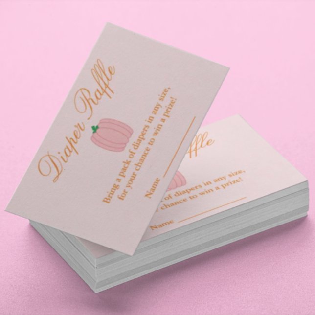 Little Pumpkin Baby Duwer Diaper Raffle Begleitkarte (Von Creator hochgeladen)