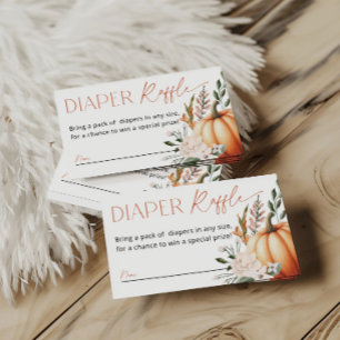 Little Pumpkin Baby Duwer Diaper Raffle Begleitkarte