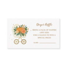 Little Pumpkin Baby Duwer Windel Raffle Card