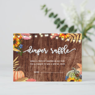 Little Pumpkin Baby Duwer Windel Raffle Card Einladung