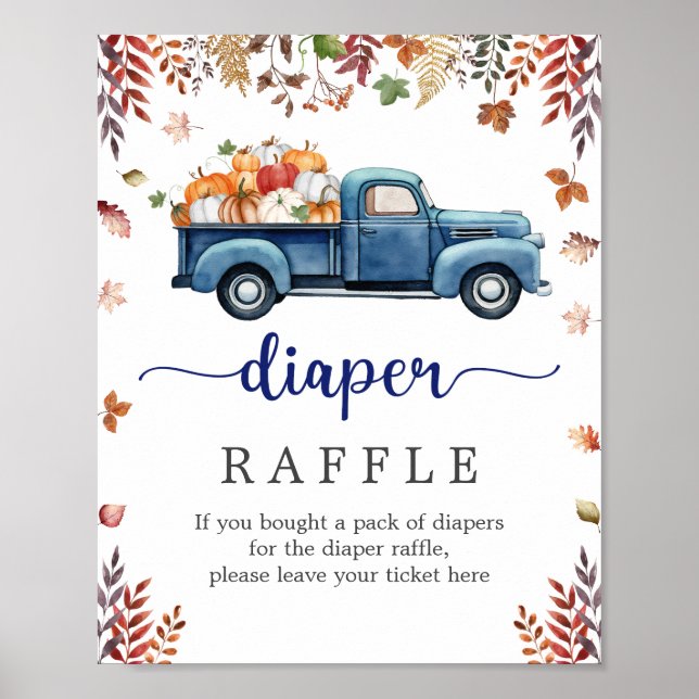 Little Pumpkin Baby Duwer Winkler Raffle Sign Poster (Vorne)