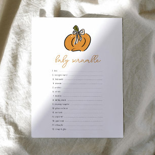 Little Pumpkin Baby Scramble Baby Showspiel