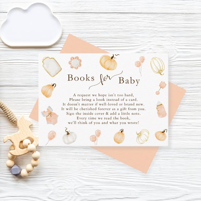 Little Pumpkin Baby Shower Books for Baby Begleitkarte (Von Creator hochgeladen)