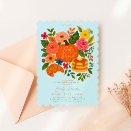 Little Pumpkin Baby Shower Brunch Invitation Einladung