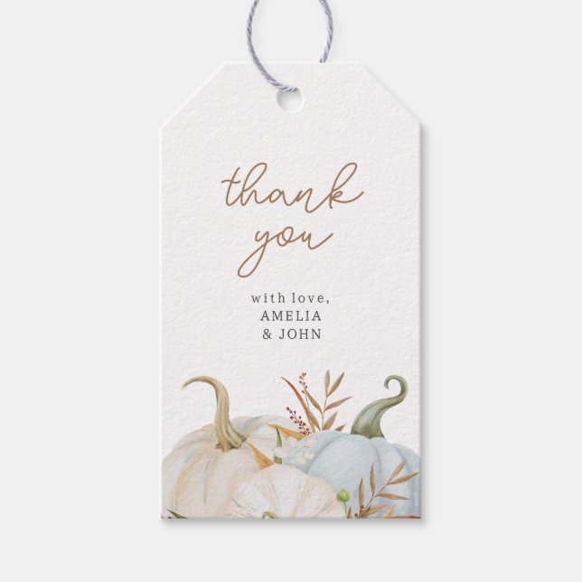 Little Pumpkin Baby Shower Danke, dass Sie Geschen Geschenkanhänger (Vorderseite)