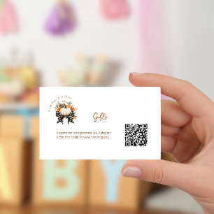 Little Pumpkin Baby Shower Geschenk Registrierung Begleitkarte