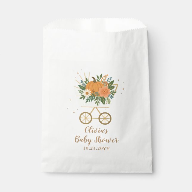 Little Pumpkin Baby Shower Geschenktütchen (Vorderseite)