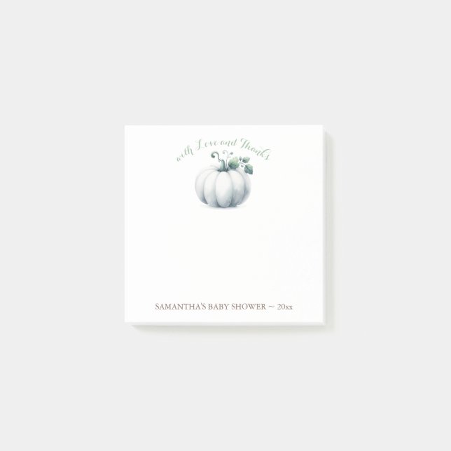 Little Pumpkin Baby Shower Gevor Post-it Klebezettel (Vorderseite)