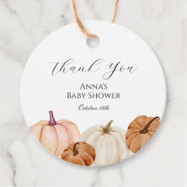 Little Pumpkin Baby Shower Gevor Tag Geschenkanhänger