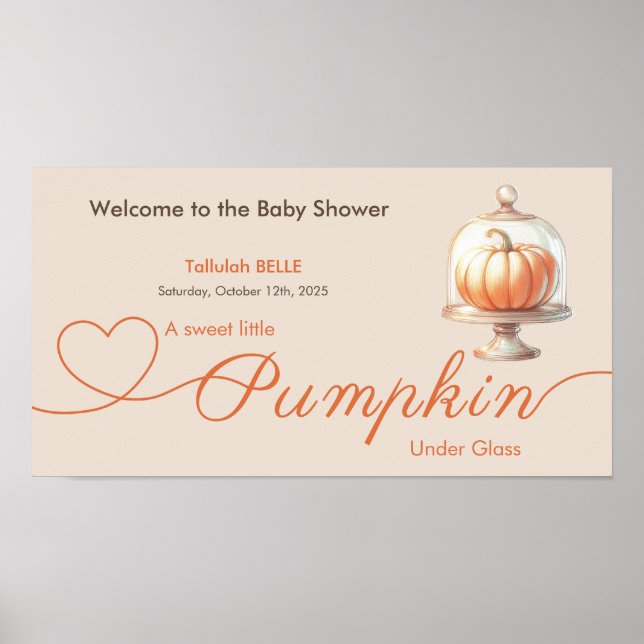 Little Pumpkin Baby Shower - Herbst Elegance Poster (Vorne)
