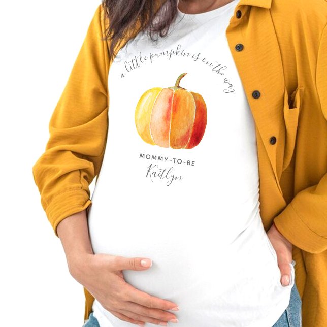 Little Pumpkin Baby Shower Mommy-to-be T-Shirt (Von Creator hochgeladen)
