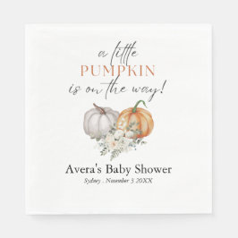 Little Pumpkin Baby Shower Party Serviette