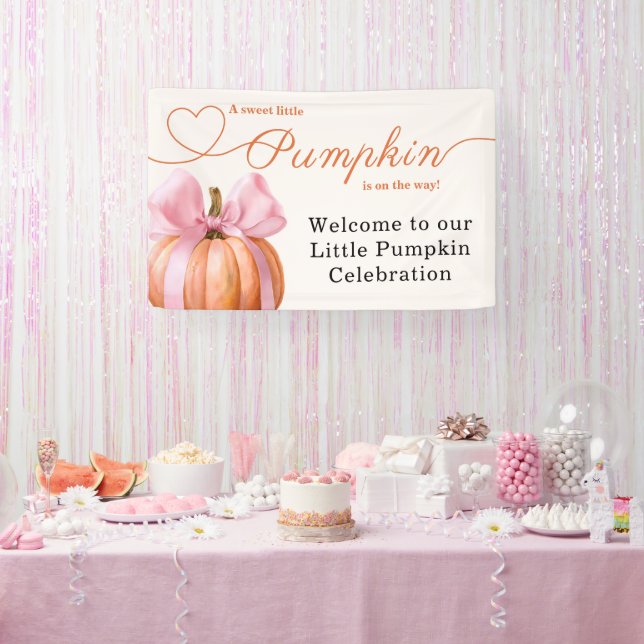 Little Pumpkin Baby Shower Ribbon - Romantisches S Banner (Party)