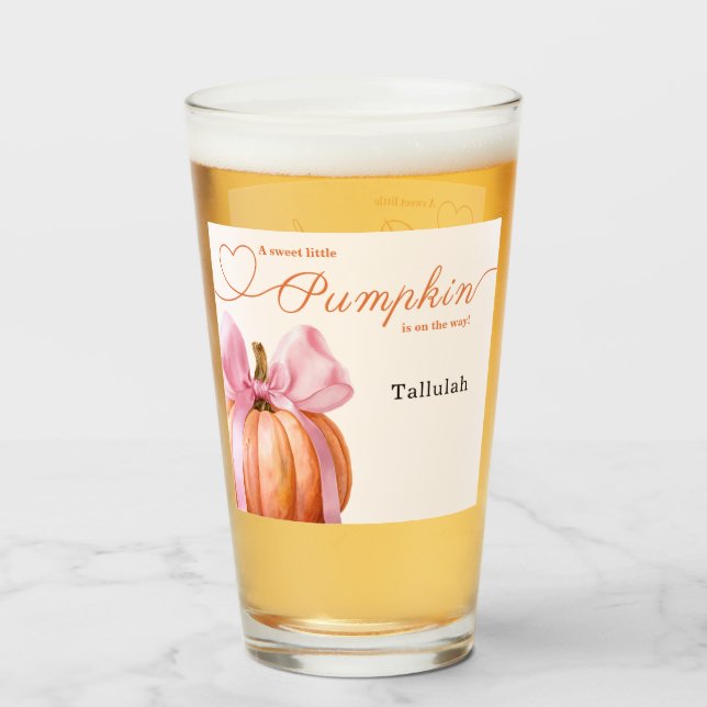 Little Pumpkin Baby Shower Ribbon - Romantisches S Glas (Vorne (Gefüllt))