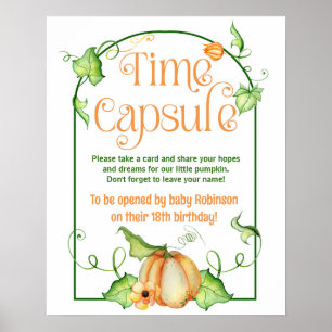 Little Pumpkin Baby Shower Time Kapselunterschrift Poster