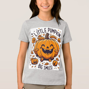"Little Pumpkin, Big Lächeln Tri-Blend Shirt