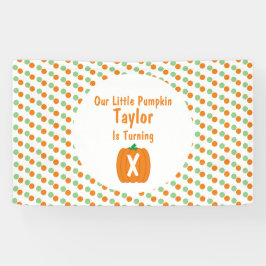 Little Pumpkin Birthday Banner