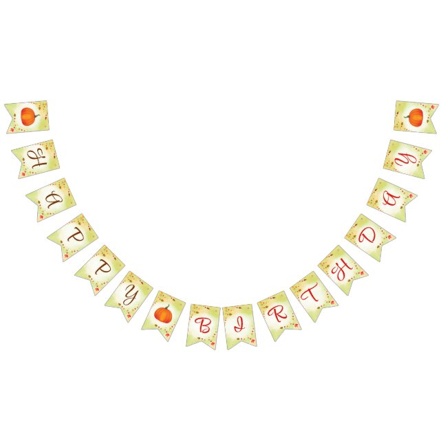 Little Pumpkin Birthday Bunting Wimpelkette (Alle)