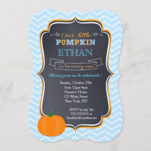 Little Pumpkin Birthday Einladungen Junge